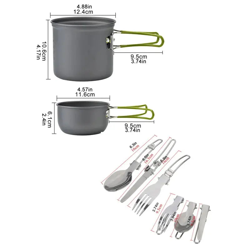 Portable Camping Cookware Set outdoor