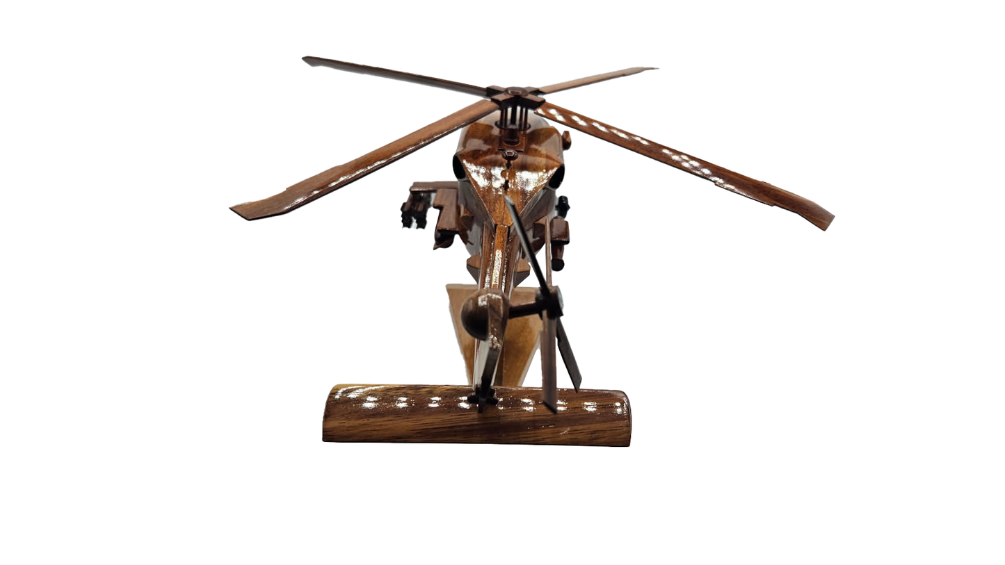 SH-60 ( SH60 ) Seahawk Mahogany Wood Desktop Helicopter Model