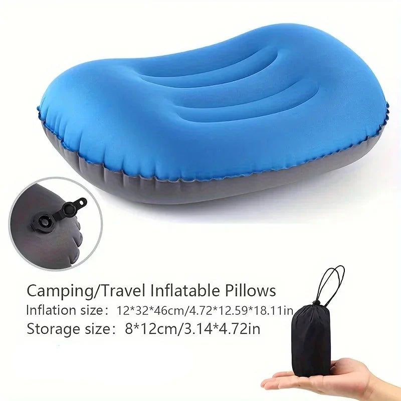 Portable Backpacking Pillow with Lumbar Support