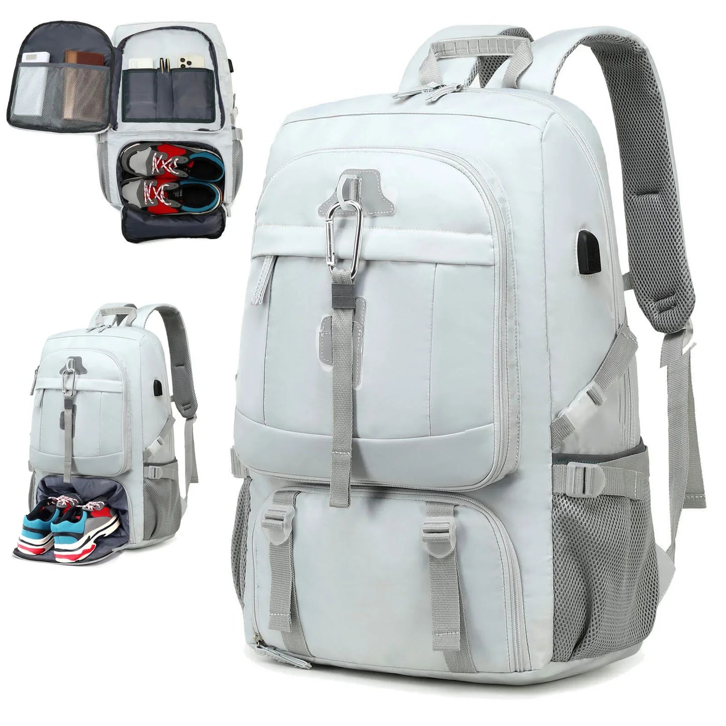 50L Waterproof Backpack with Shoe Compartment