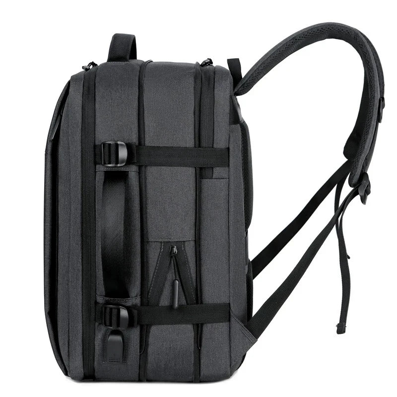 Expandable Waterproof Backpack with USB Port for Laptops