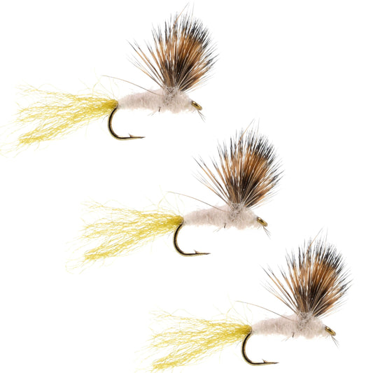 3 Pack Sparkle Dun Pale Morning Dun PMD Mayfly Flies Hook size 18
