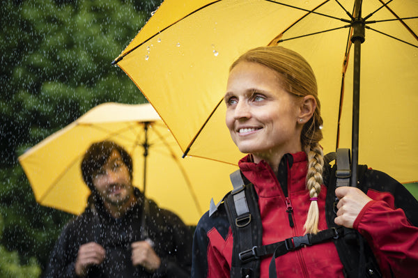 Swing Trekking Umbrella – Lightweight, Nearly Unbreakable Fiberglass Frame with Water-Repellent Canopy, UPF 50+ Sun Protection, and Comfortable EVA Handle