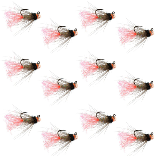 Tungsten Bead Jig Tasmanian Devil Tactical Czech Nymph Euro Nymphing Fly - 1 Dozen Flies Size 16