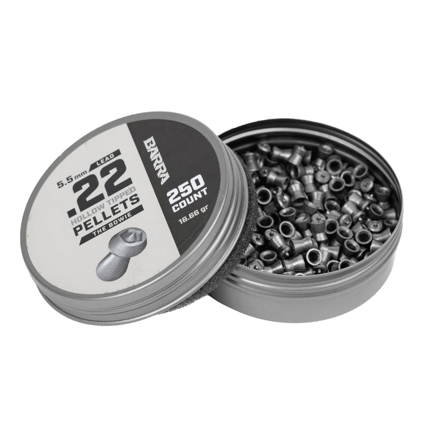 Bowie Hollow Tipped .22 Caliber Pellets - 250 Count