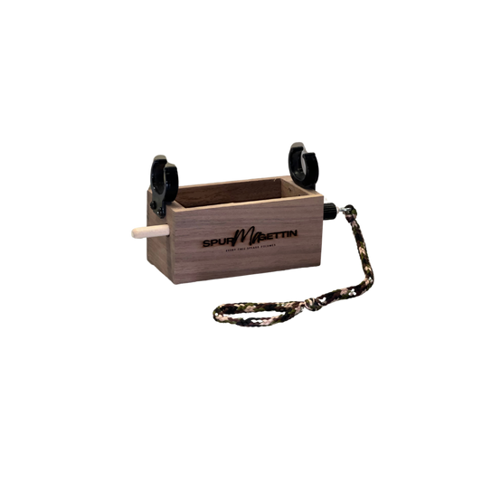 Gun Mount Push Button Box Call in Black Walnut Wood