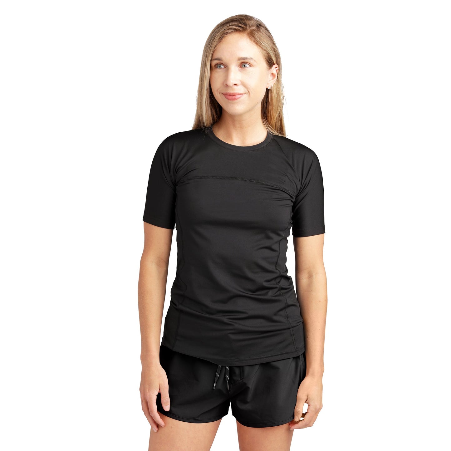 HD SNUG FIT SHORT SLEEVE RASHGUARD CREW - WOMENS