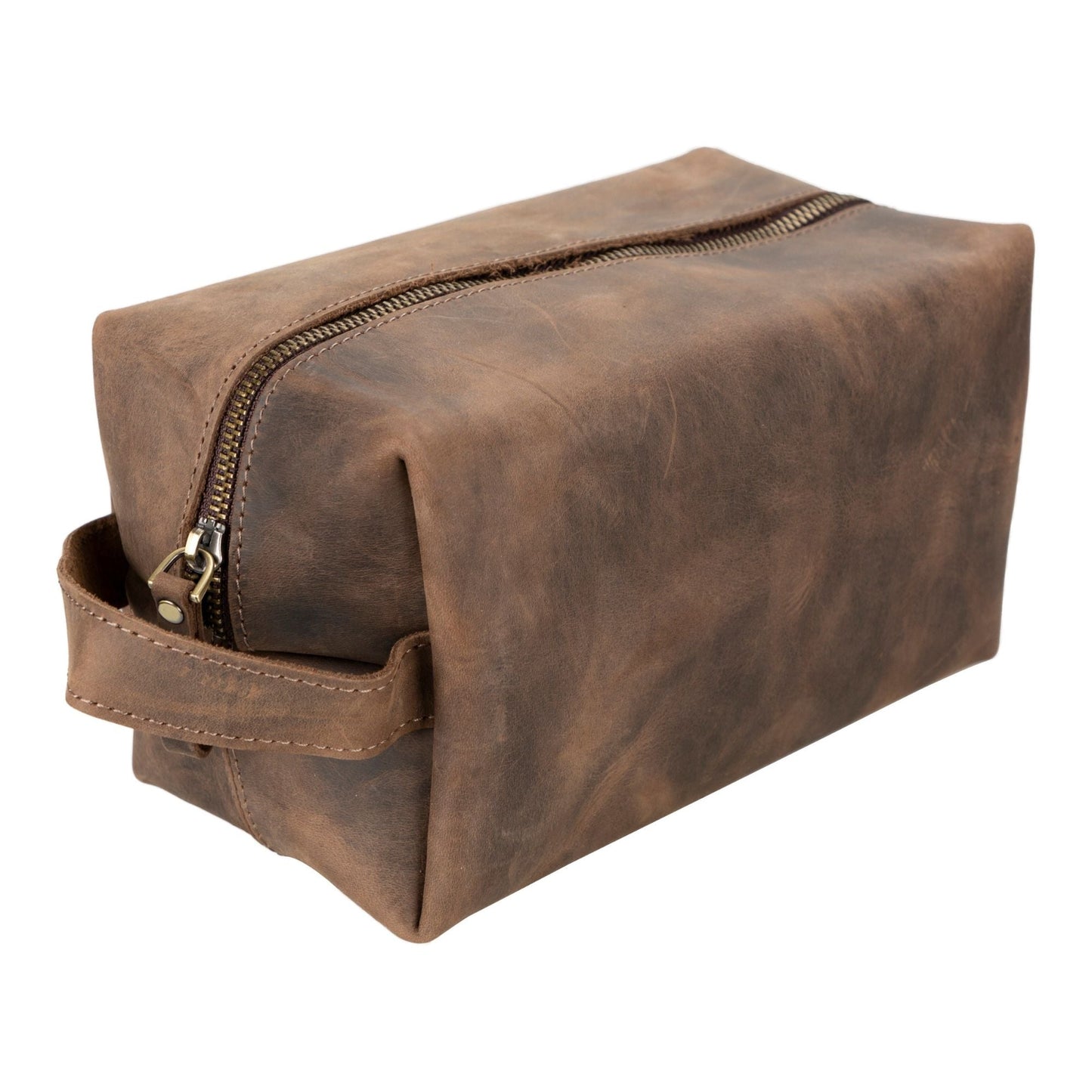 Oswego Men's Leather Dopp Kit & Small Travel Handbag