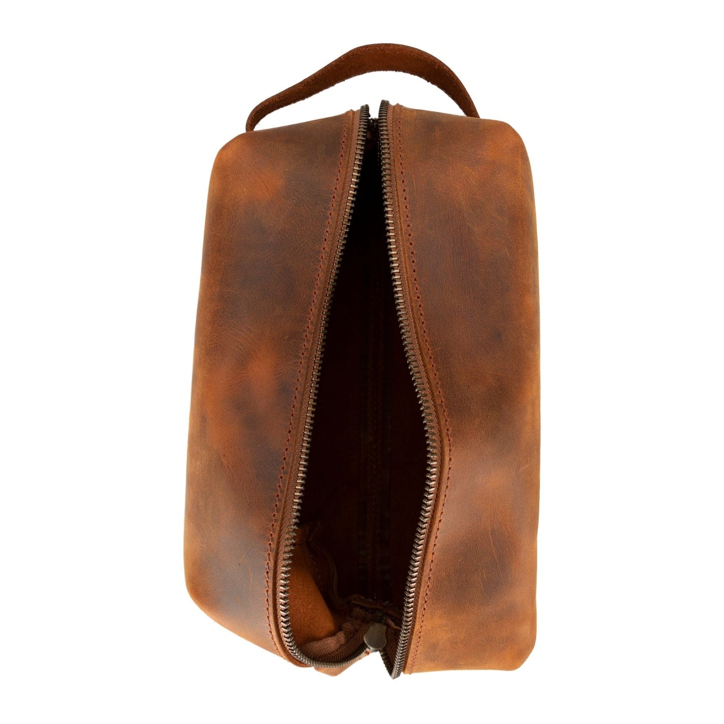 Oswego Men's Leather Dopp Kit & Small Travel Handbag