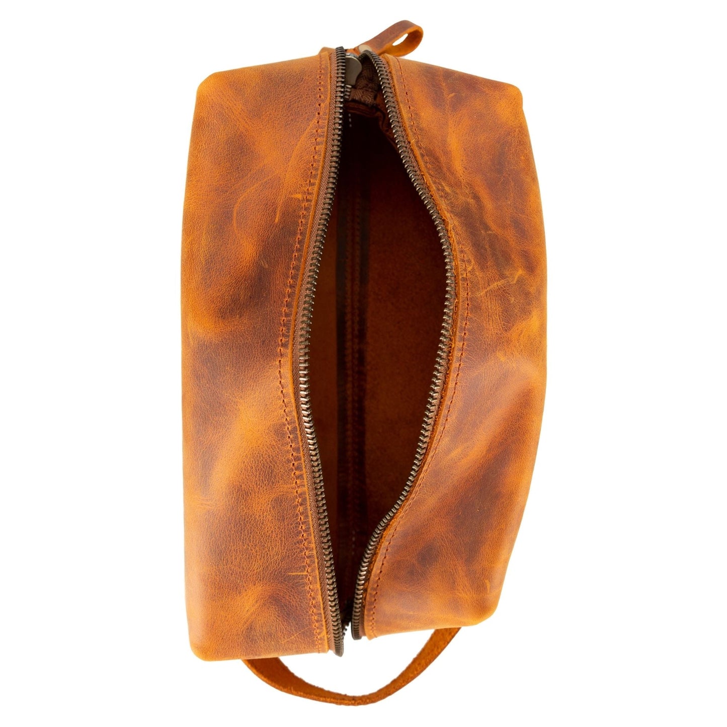 Oswego Men's Leather Dopp Kit & Small Travel Handbag