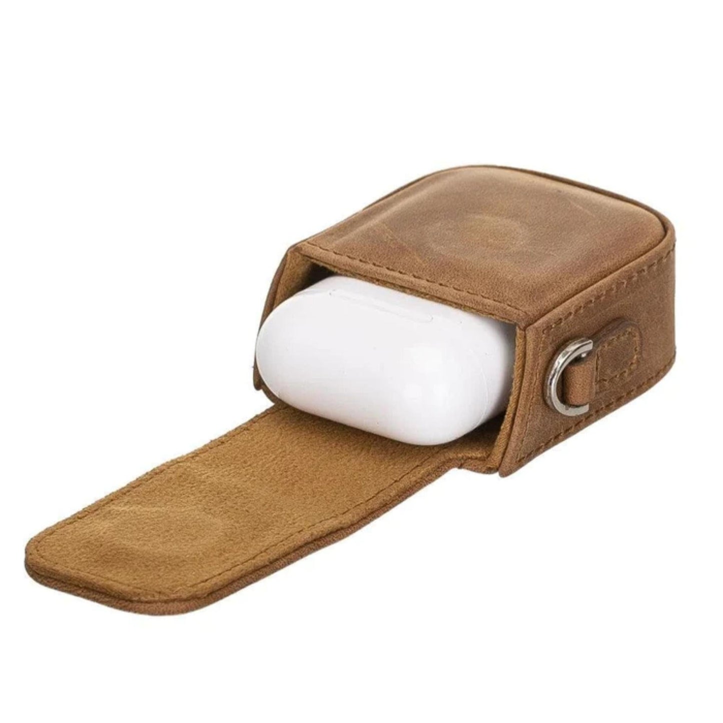 Aurora Luxury Leather AirPods Case with Attached Wrist Strap