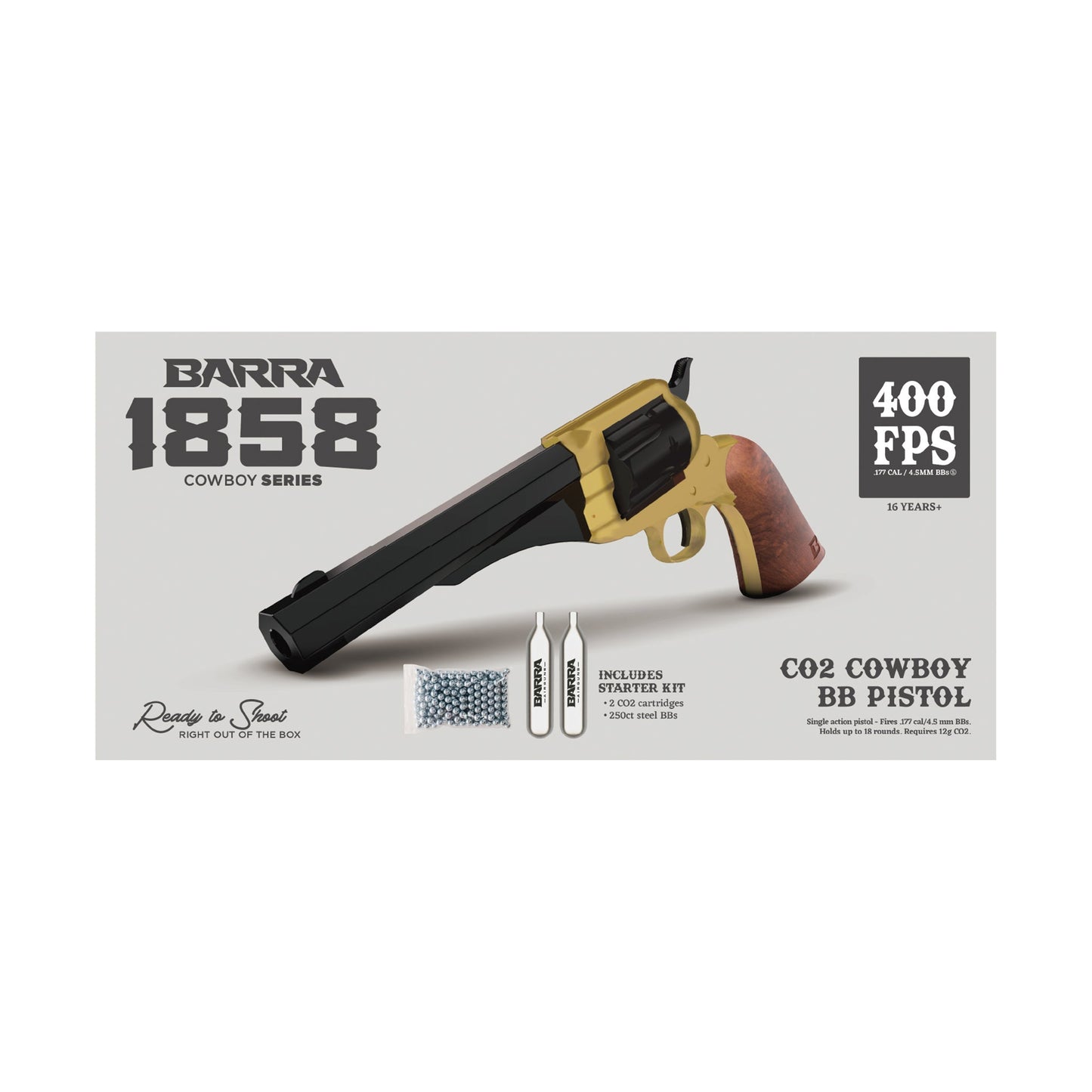 1858 CO2 Pistol Kit - Black & Gold