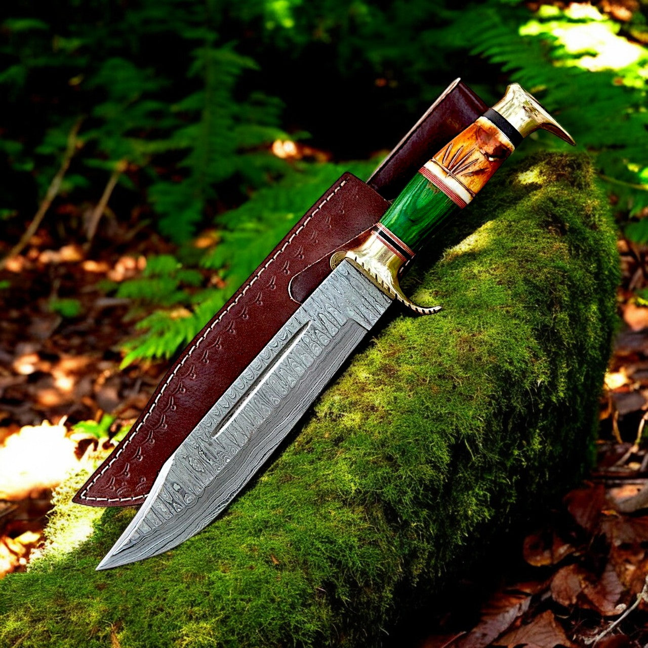 Best Bowie Knife - 13" Handmade Damascus Steel Blade
