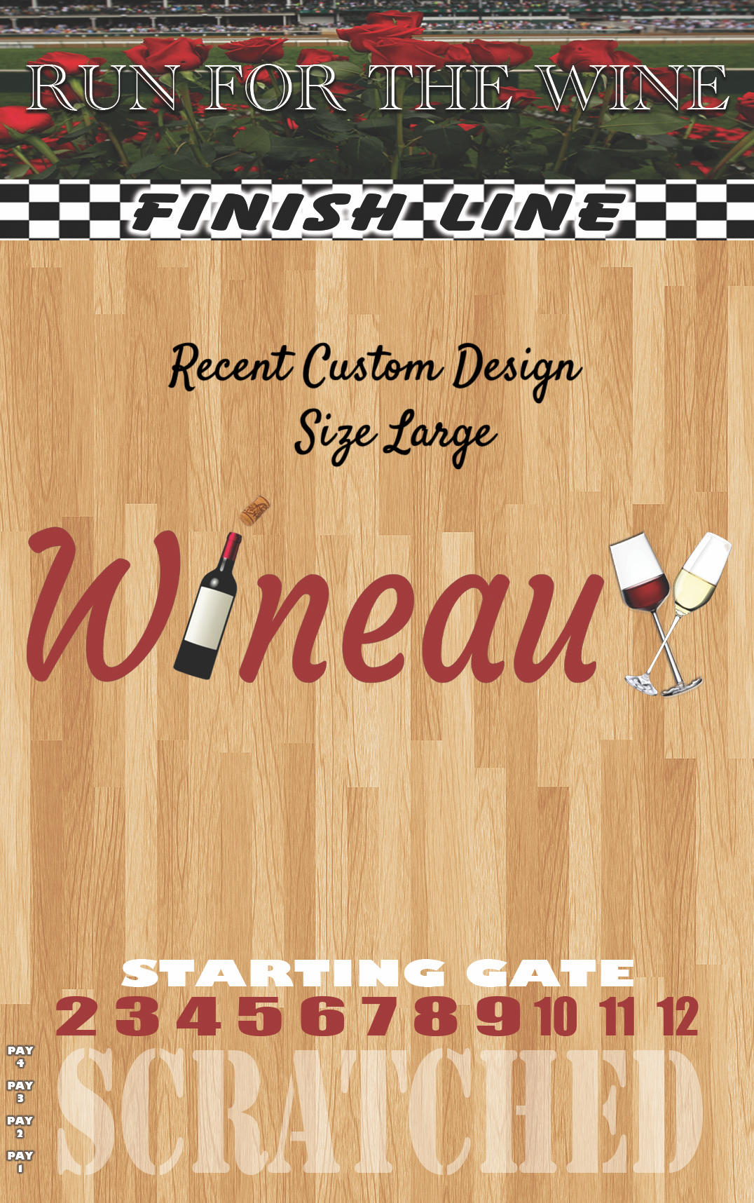 XL Horse Race Party Game - New Heavy Duty Metal Horse Numbered 2-12