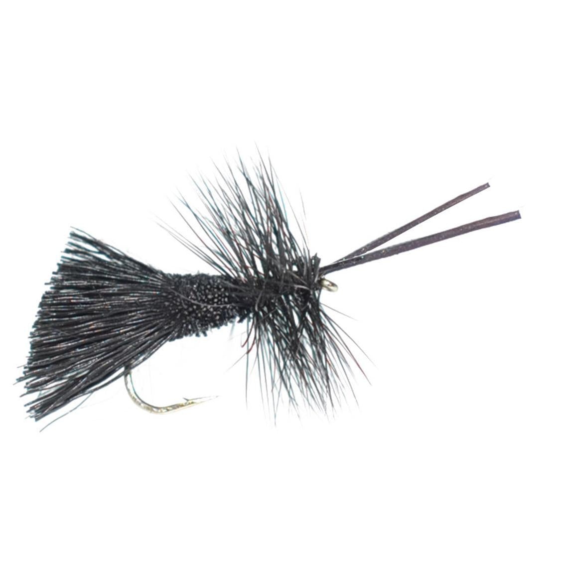 Goddard Caddis Black Dry Fly - 12 Flies Hook Size 14