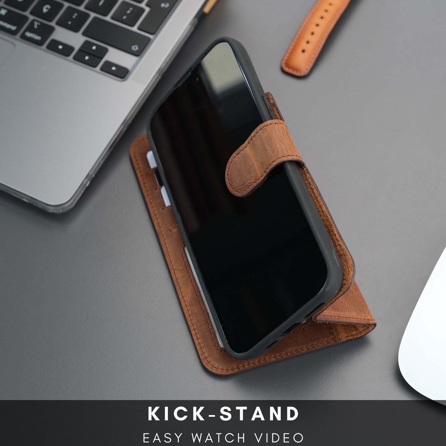 Casper iPhone 16 Plus Wallet Case Leather MagSafe