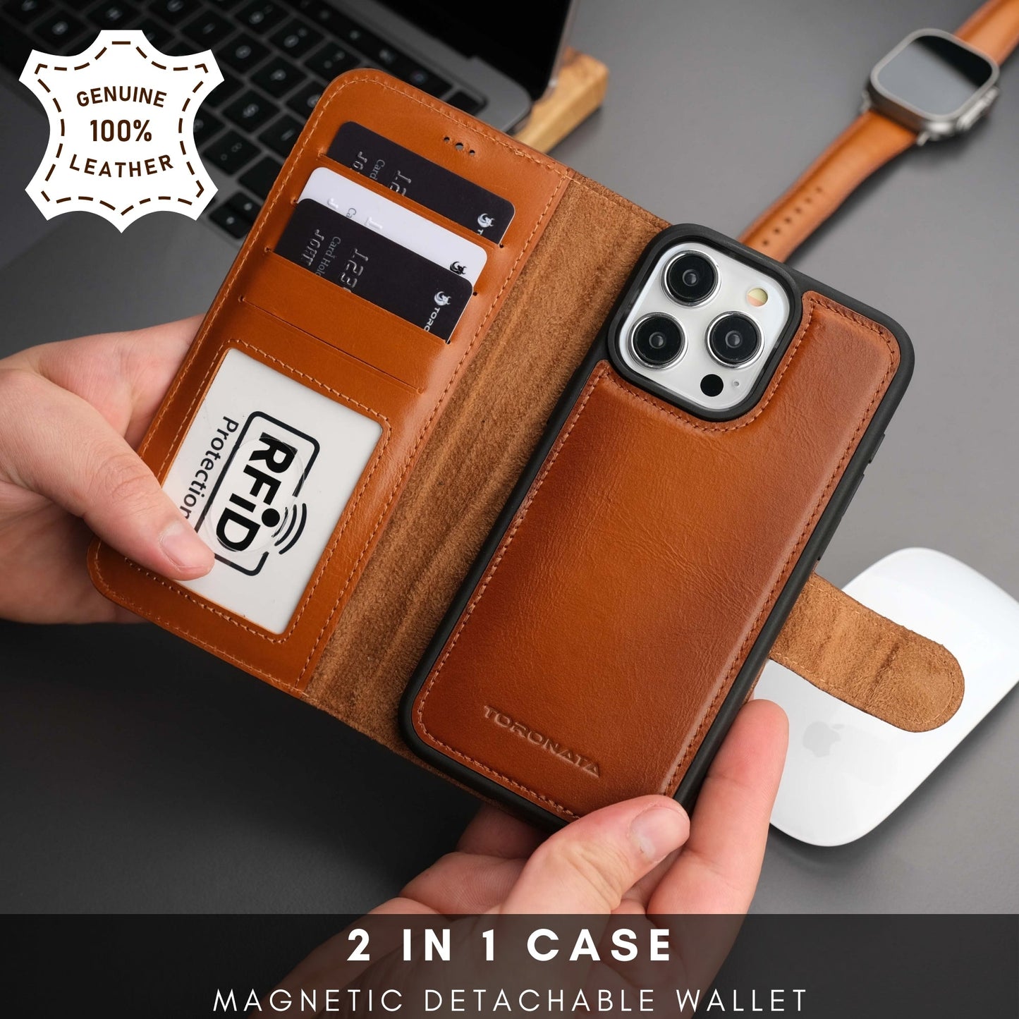 Casper Leather iPhone 14 Pro Max Wallet Case | MagSafe