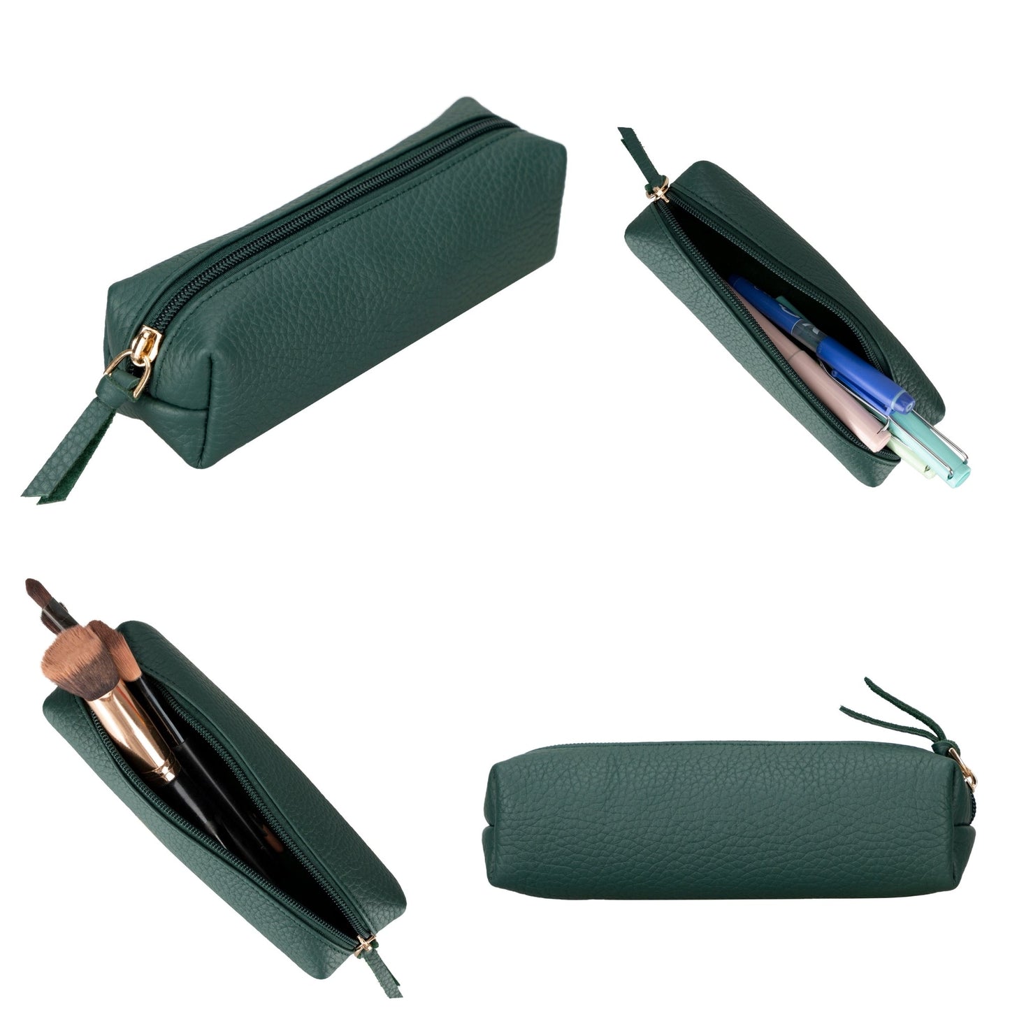 Centennial Multipurpose Leather Pencil Case and Makeup Bag