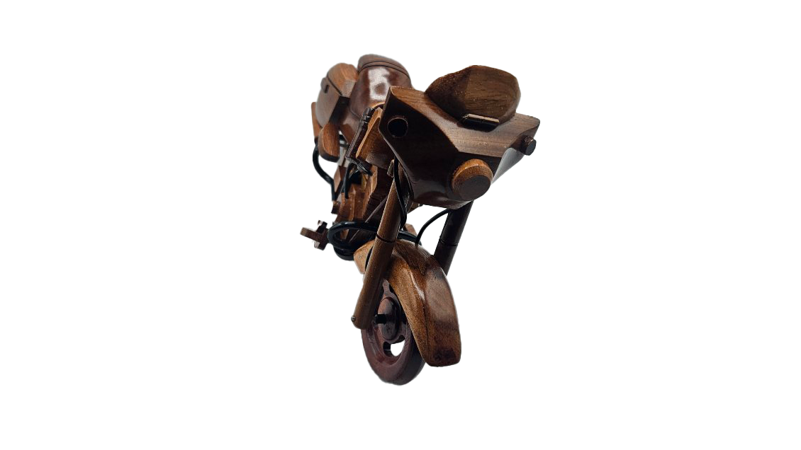 Classic Motorcycle Mahogany Wood Desktop Motorcycle Model