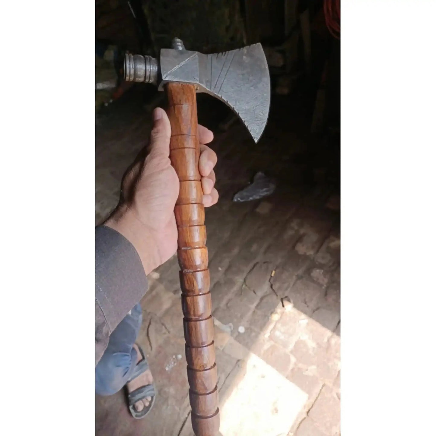 Damascus Pipe Tomahawk Hand Forged Viking Axe