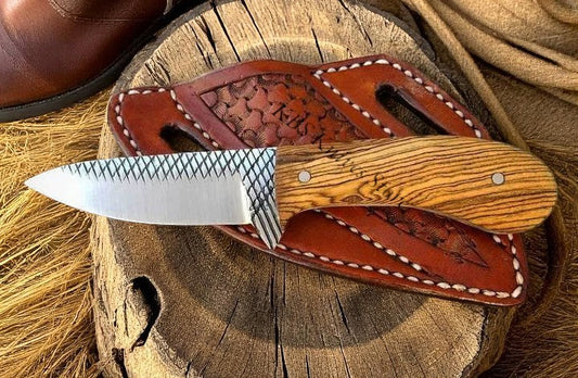 Western Knife 7.5" with Olive Wood Handle & Sheath