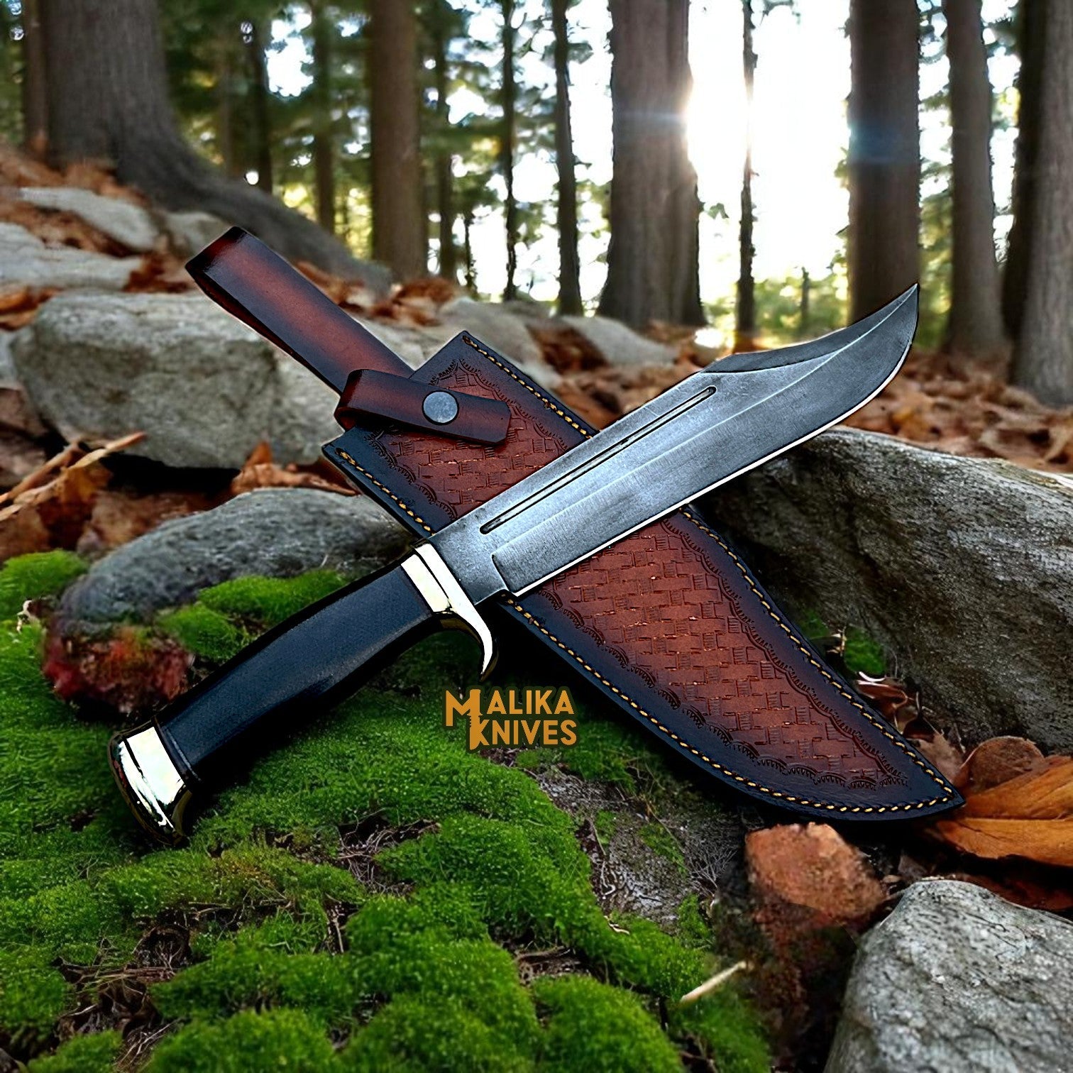 Crocodile Dundee Knife Replica | D2 Steel Blade | Black Micarta Handle ...