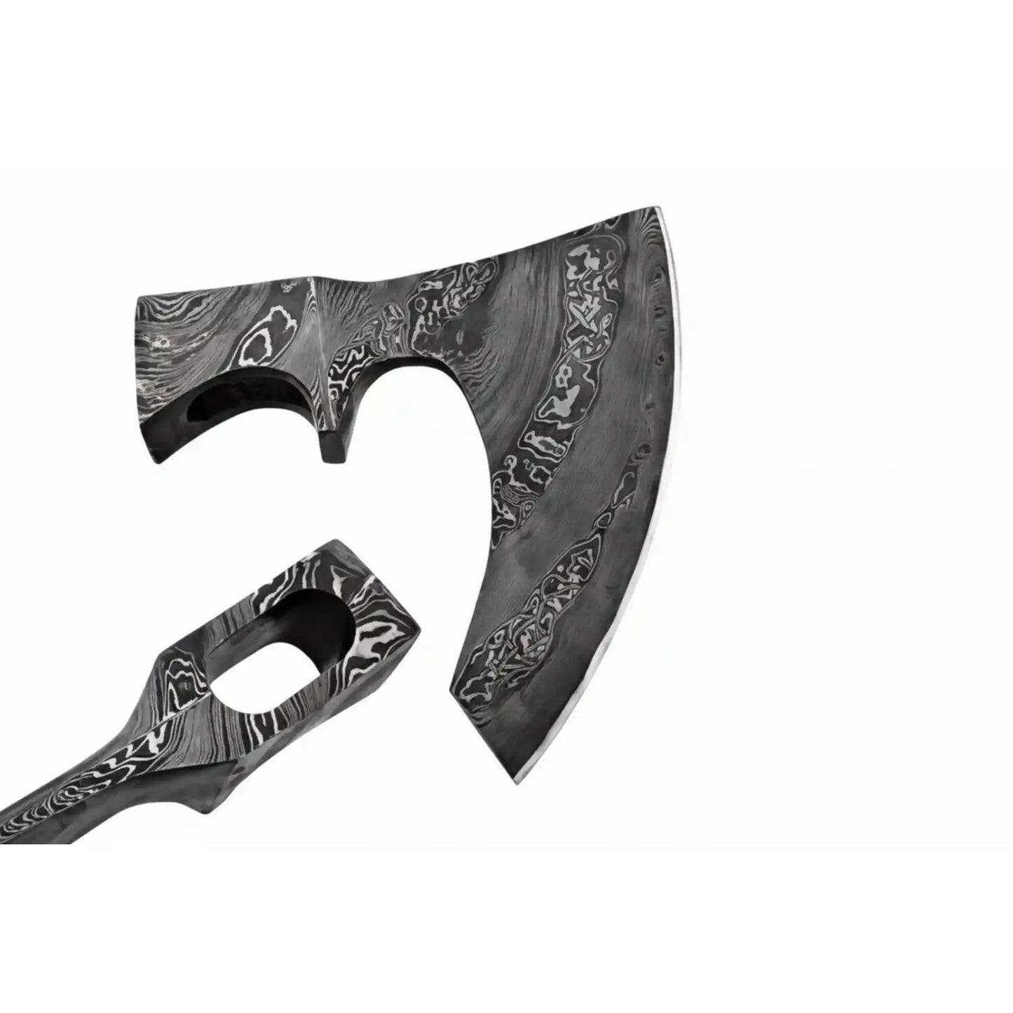 Custom Handmade Damascus Steel Viking Axe Head / Pagan Axe Head/ Chopping Axe / Edge Sharp