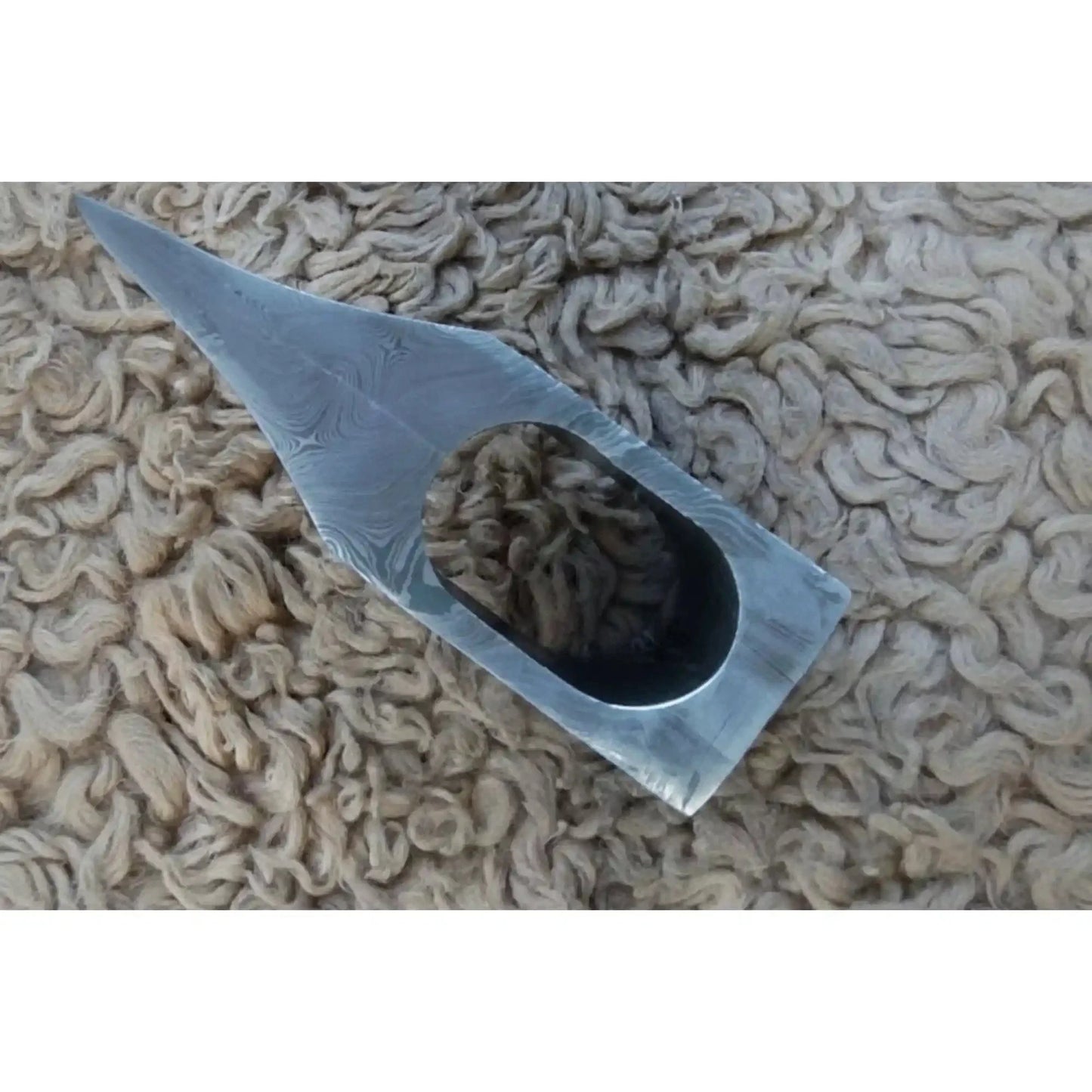 Damascus Steel Bearded Axe Head Blank – Hand Forged Viking Axe Head for Custom Handle Making