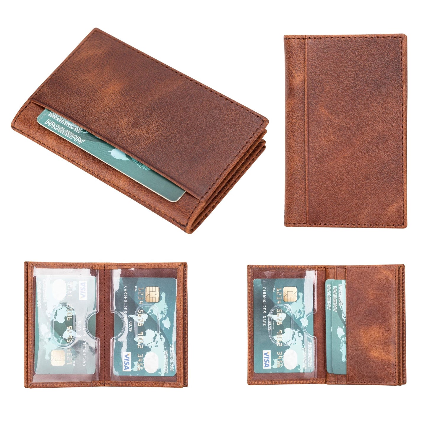 Denver Luxury Full-Grain Leather Cardholder for Men