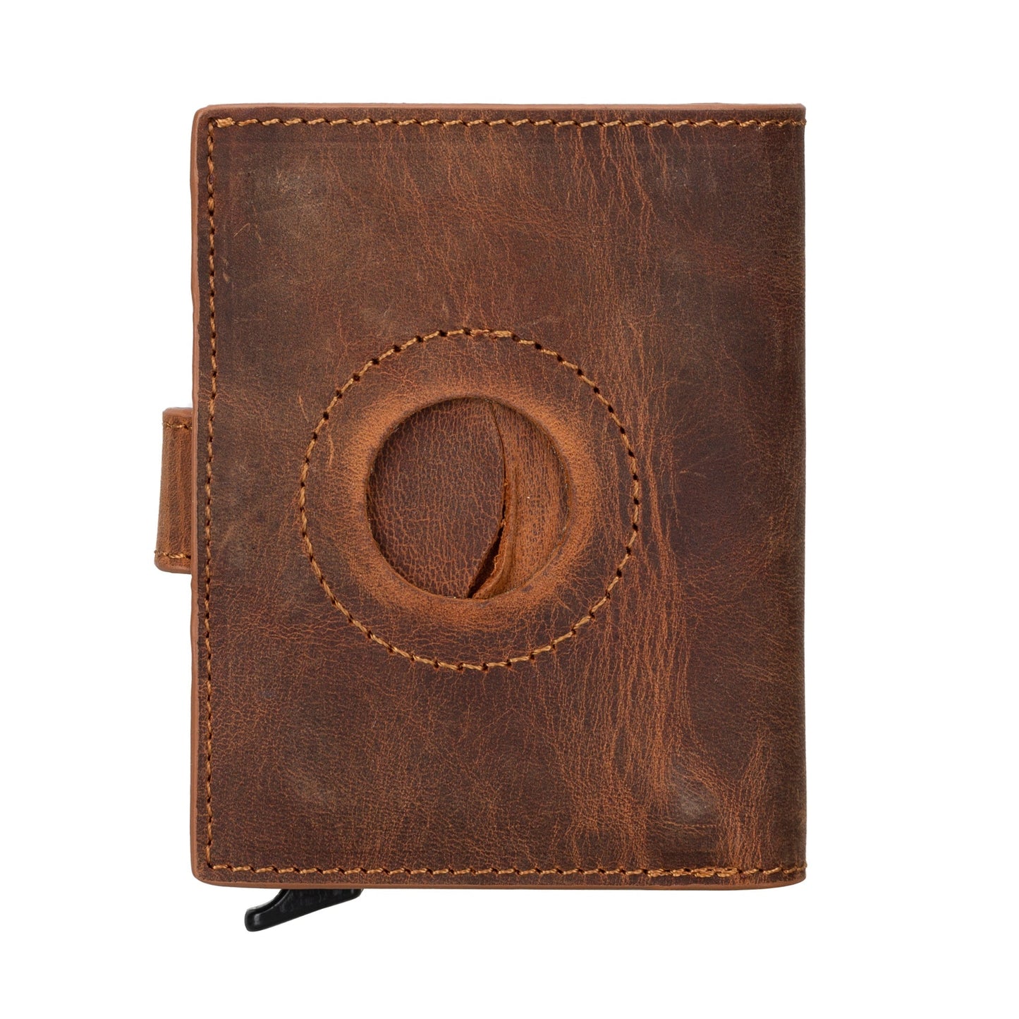Douglas Genuine Leather Pop-Up Wallet with AirTag Slot - RFID Blocking Cardholder