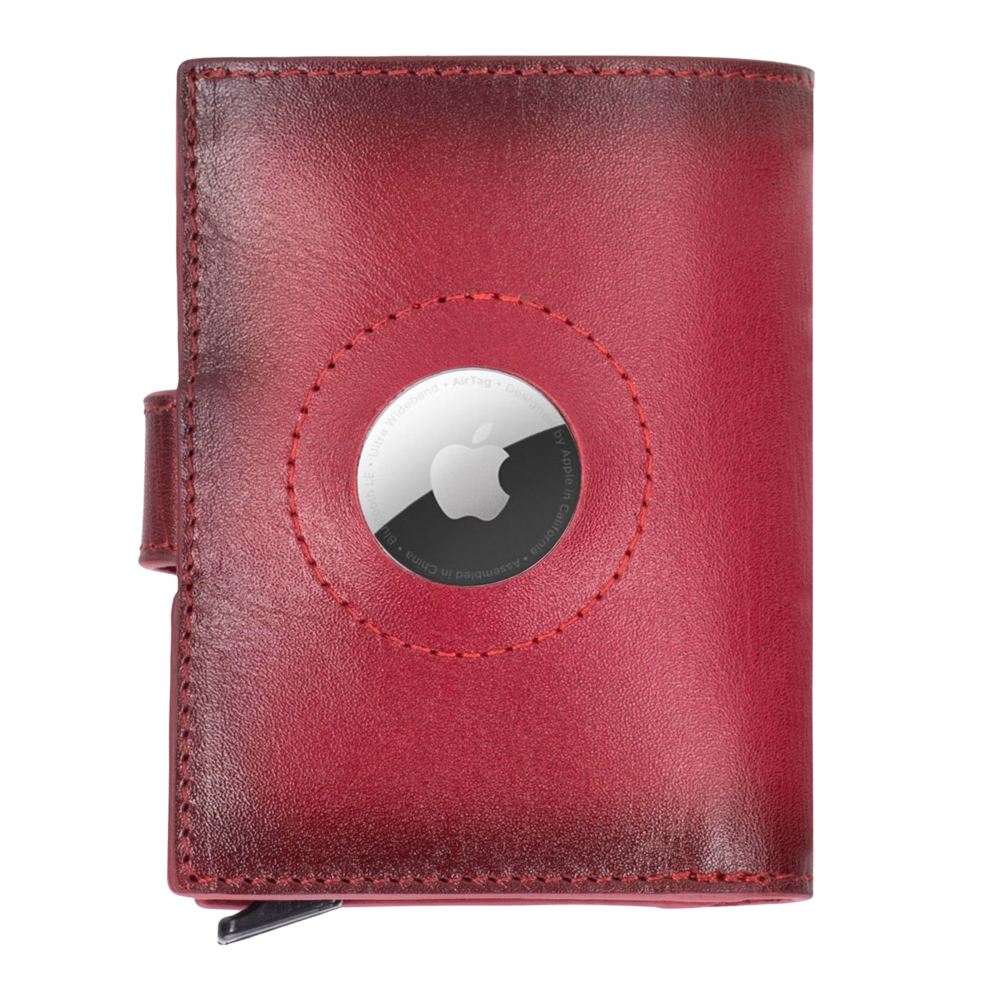 Douglas Genuine Leather Pop-Up Wallet with AirTag Slot - RFID Blocking Cardholder