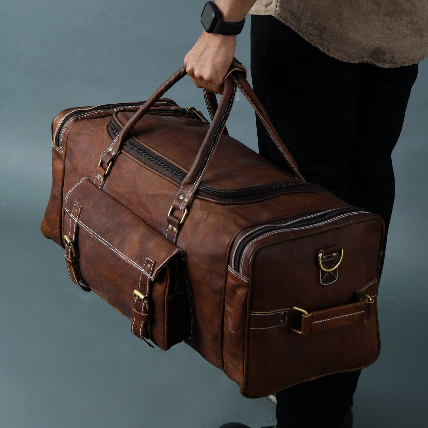 Walker Leather Weekender Bag + Free Toiletry