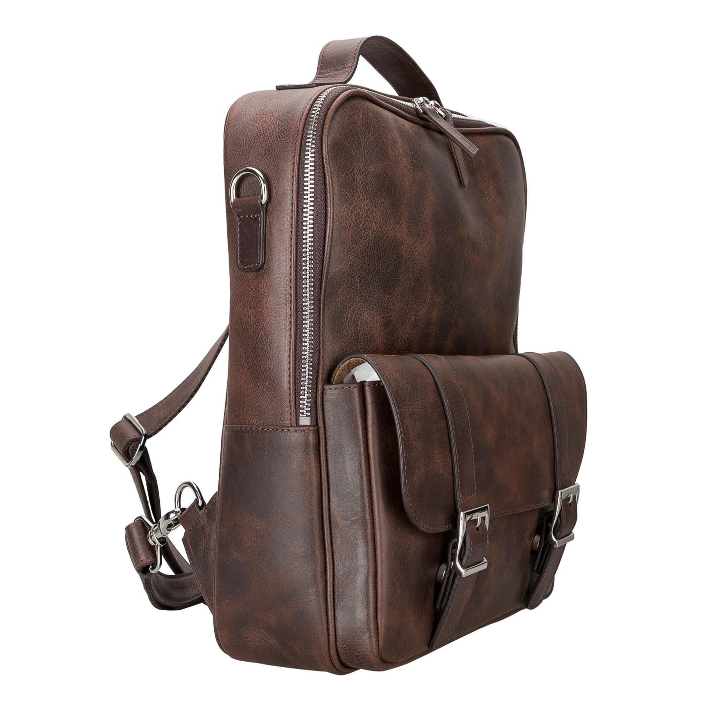 Elmira Leather Laptop Backpack for Men and Women