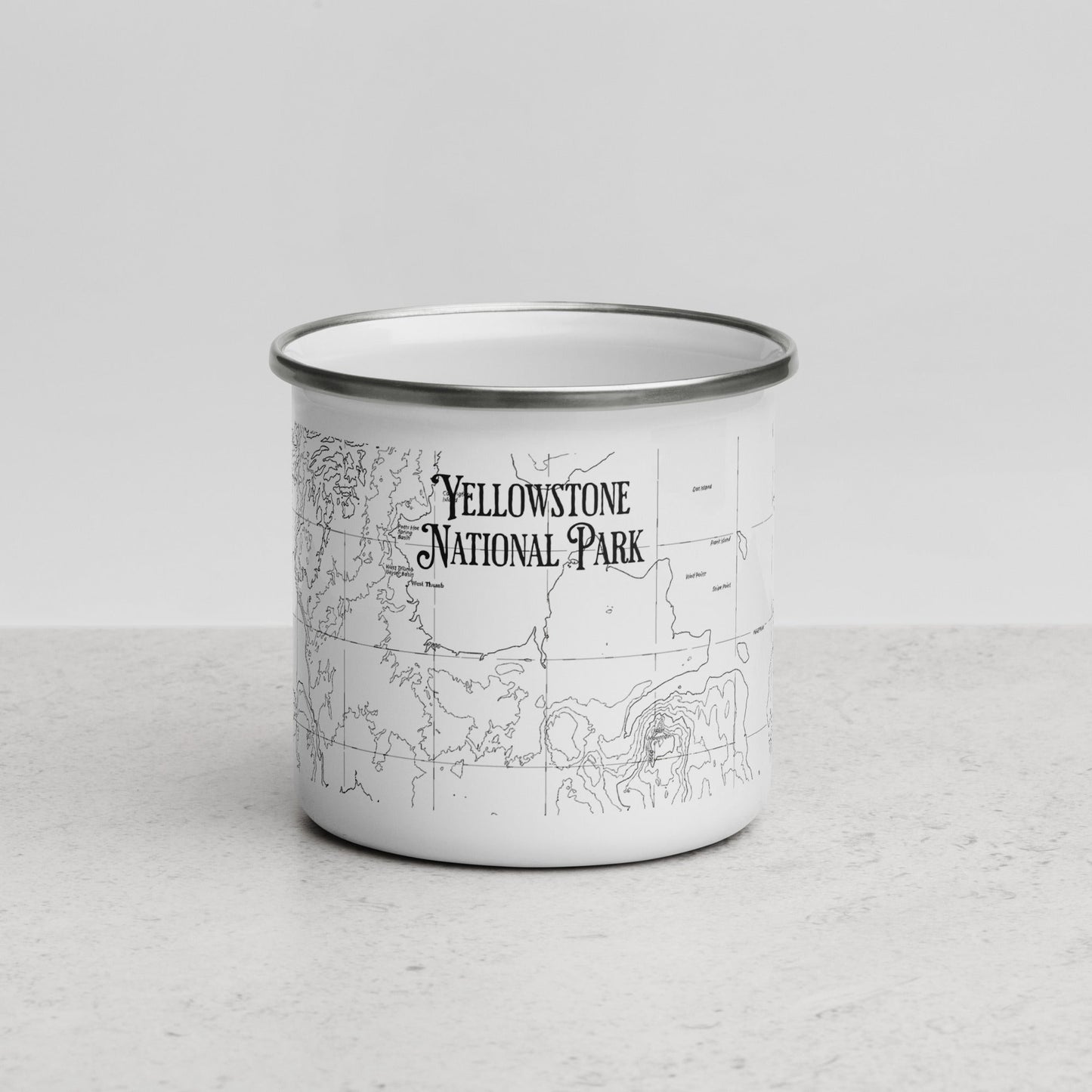 Yellowstone National Park Topographic Camp Mug