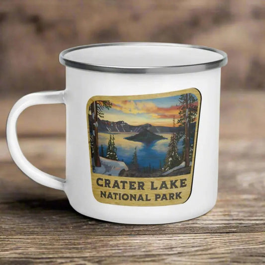 Crater Lake National Park Durable Enamel Camp Mug