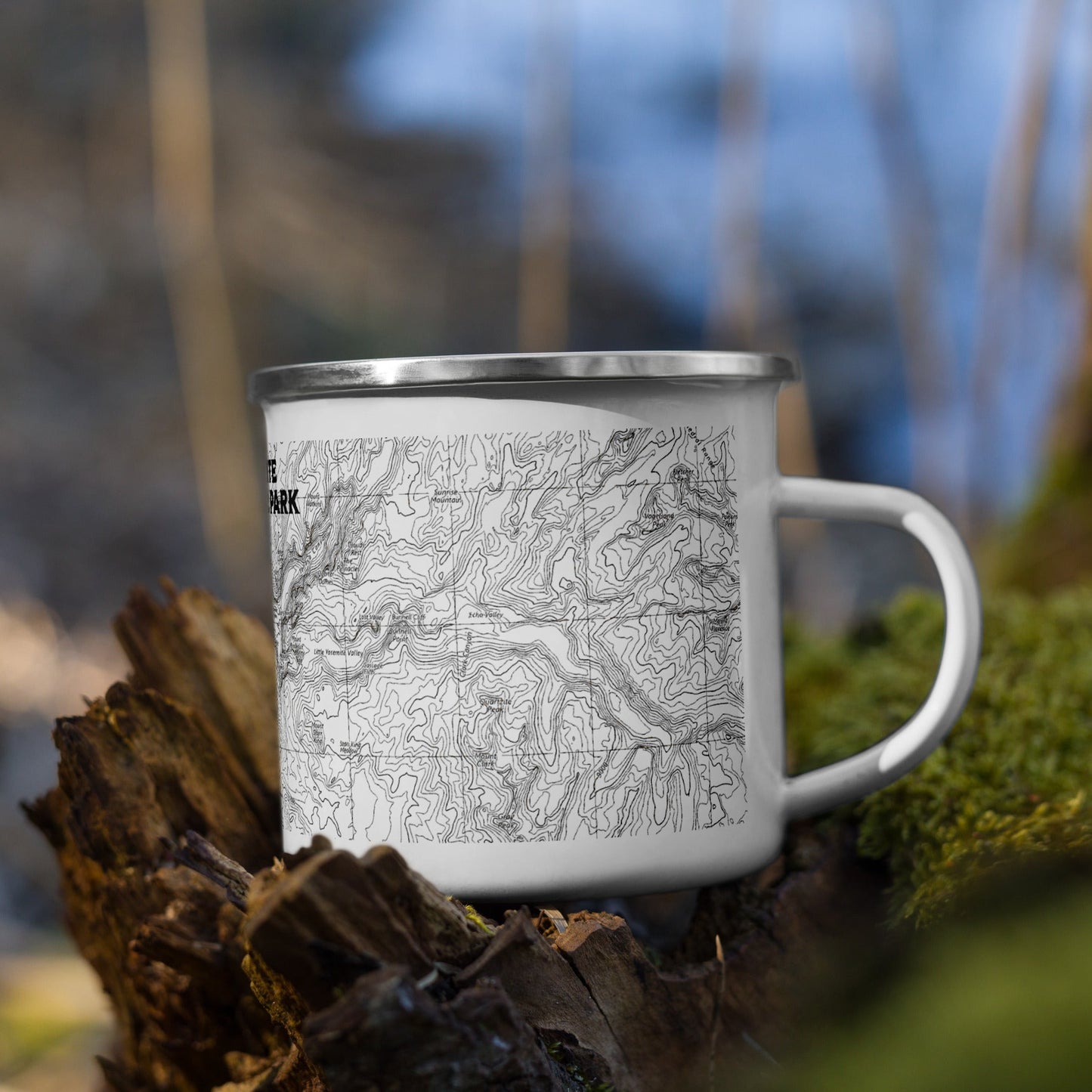 Yosemite National Park Topographic Camp Mug