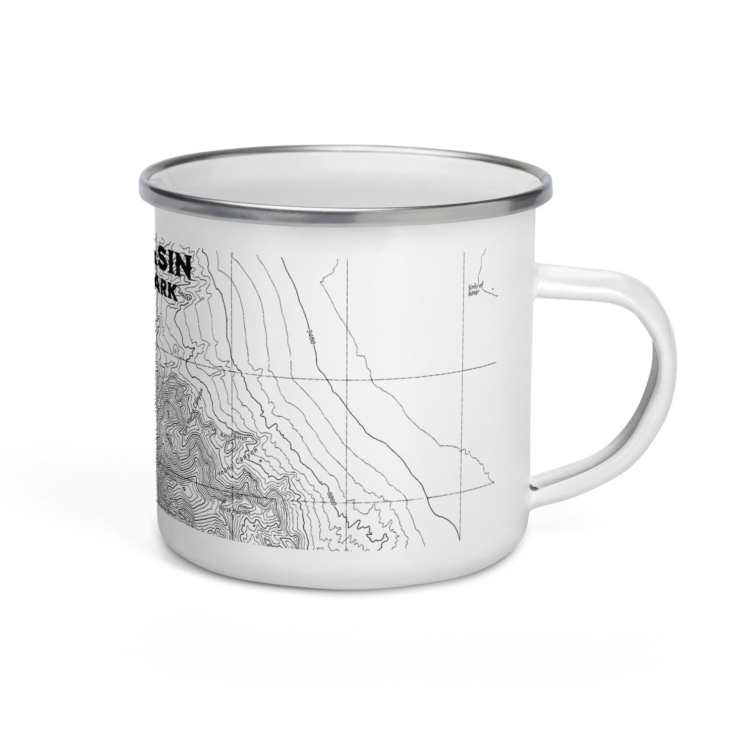Great Basin National Park Topographic Enamel Camp Mug