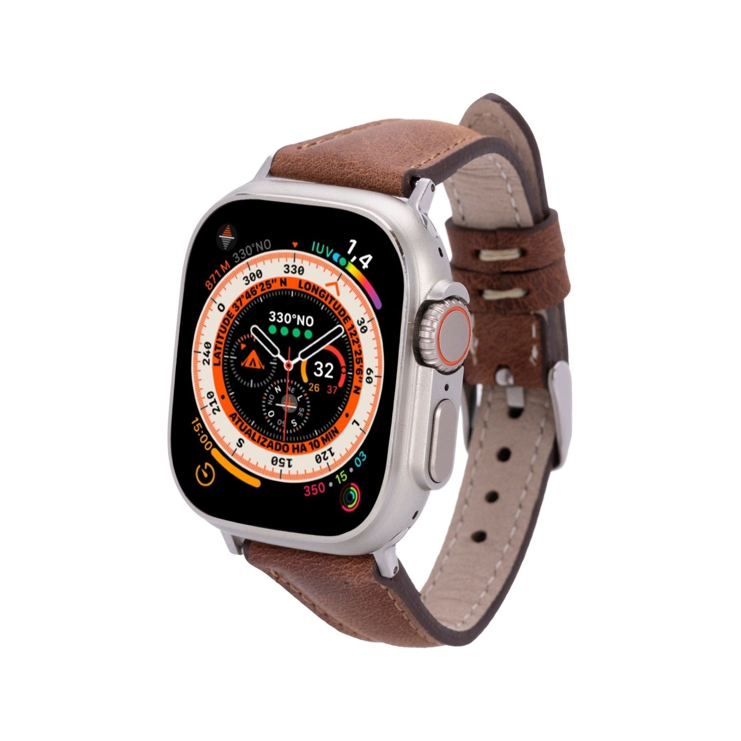 Evansville Slim Leather Bands for Apple Watch 9, Ultra 2 & SE