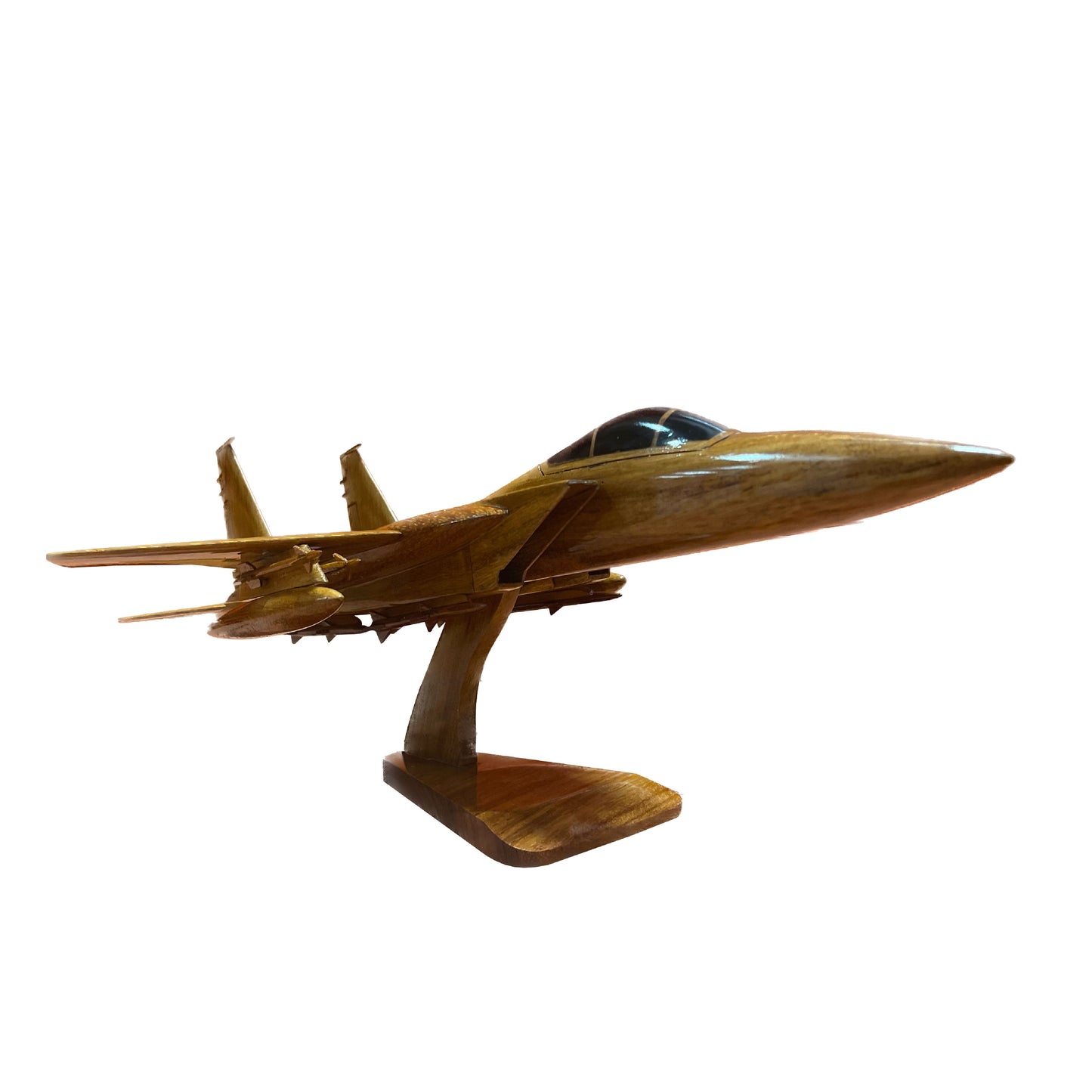 F-15 ( F15 ) Eagle Mahogany Wood Desktop Airplane Model