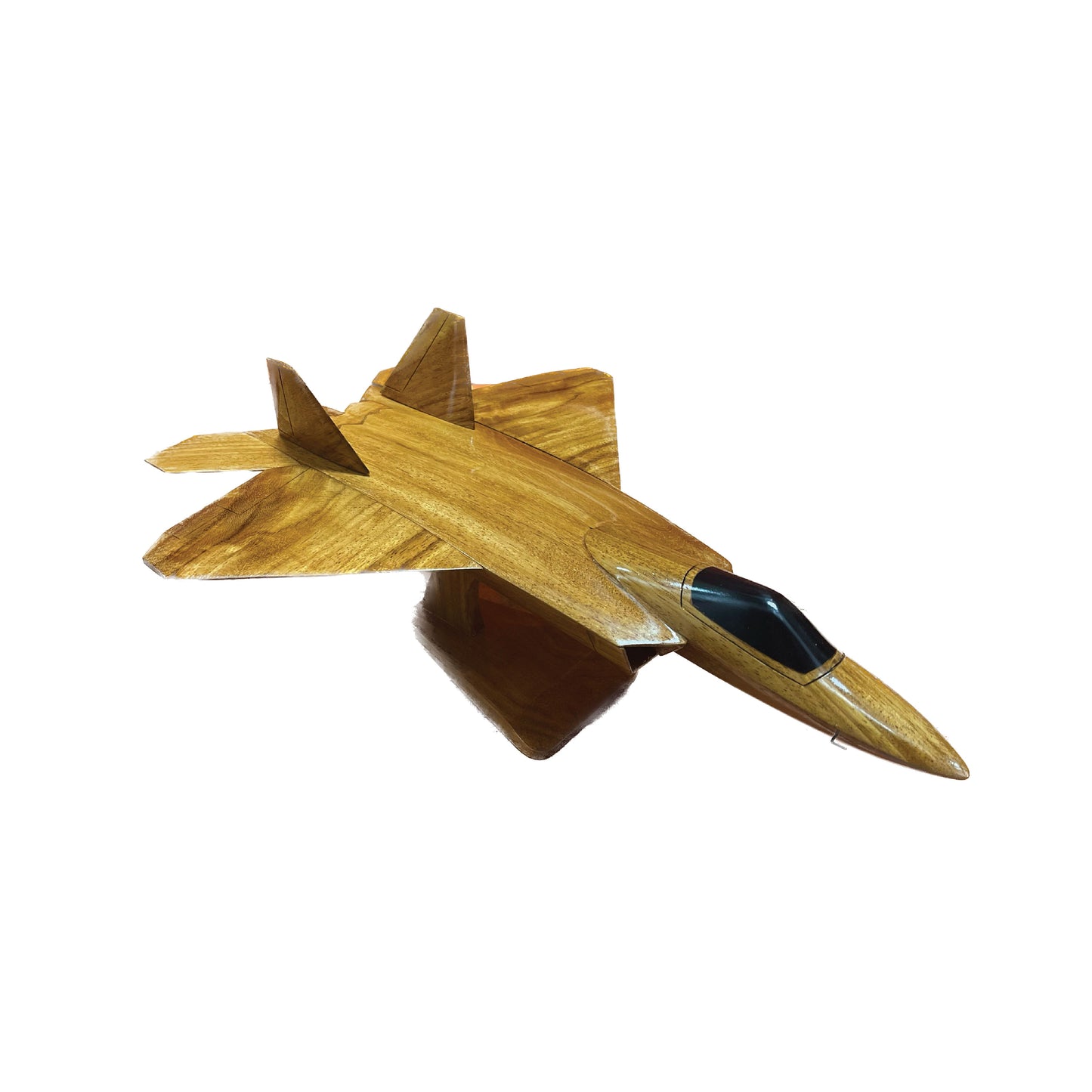 F-22 ( F22 ) Raptor Mahogany Wood Desktop Airplane Model