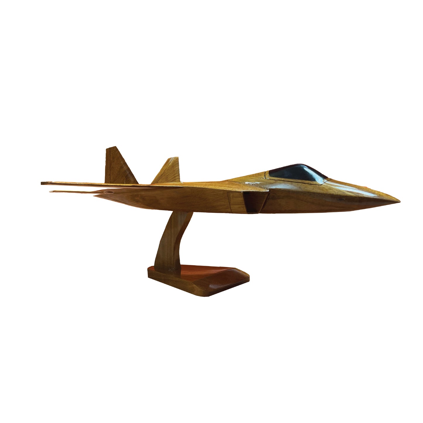 F-22 ( F22 ) Raptor Mahogany Wood Desktop Airplane Model