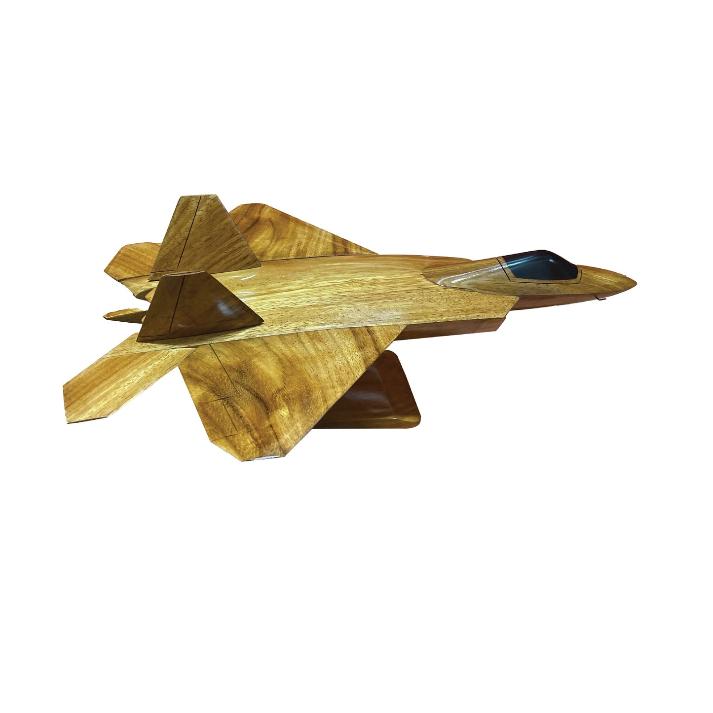 F-22 ( F22 ) Raptor Mahogany Wood Desktop Airplane Model