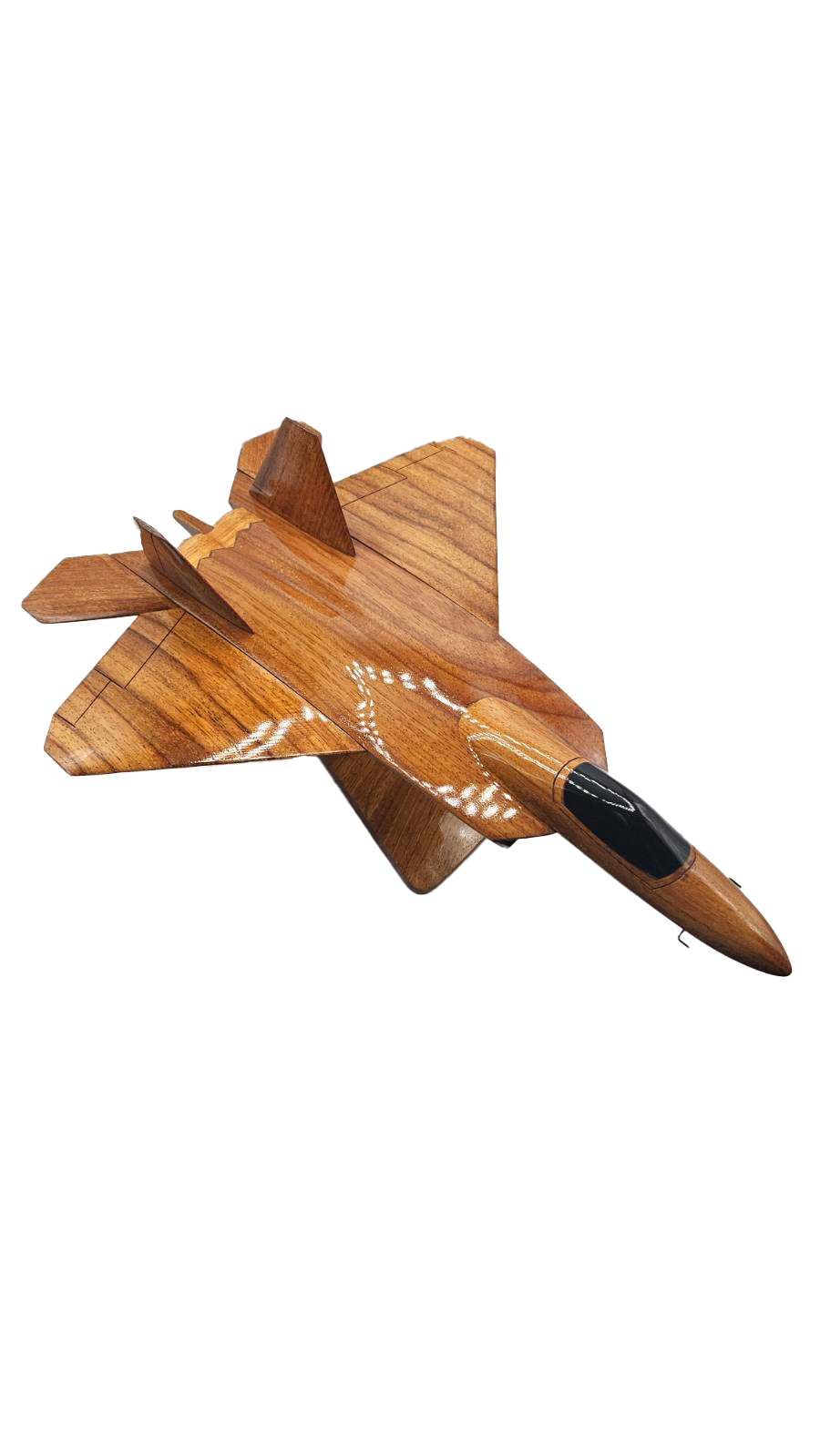 F-22 ( F22 ) Raptor Mahogany Wood Desktop Airplane Model