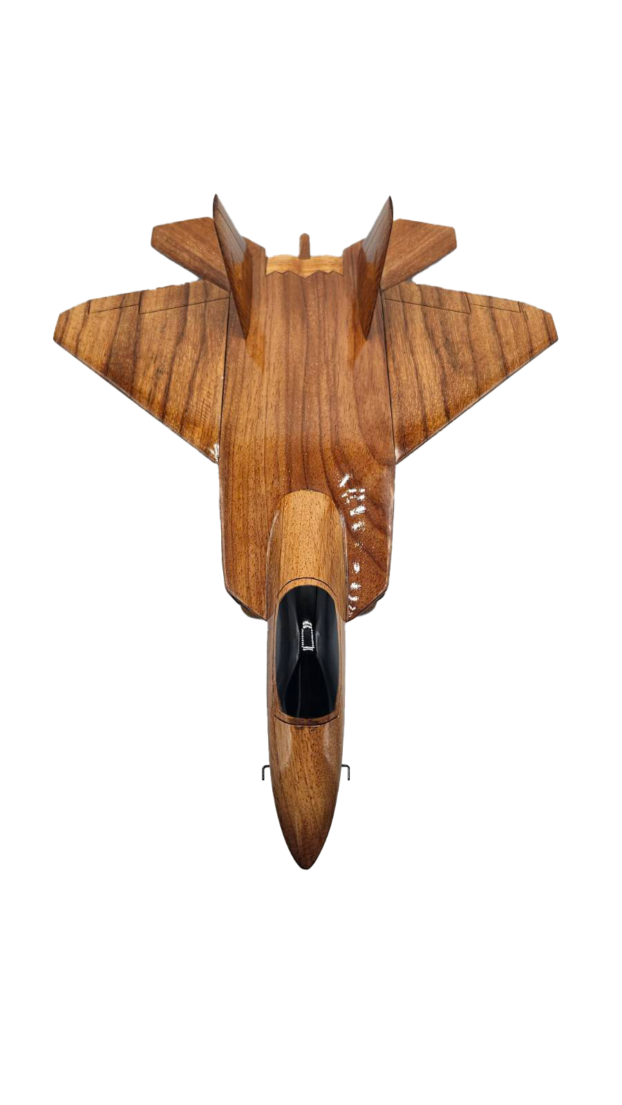 F-22 ( F22 ) Raptor Mahogany Wood Desktop Airplane Model