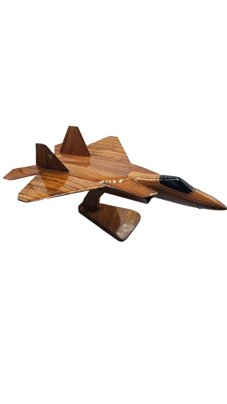 F-22 ( F22 ) Raptor Mahogany Wood Desktop Airplane Model