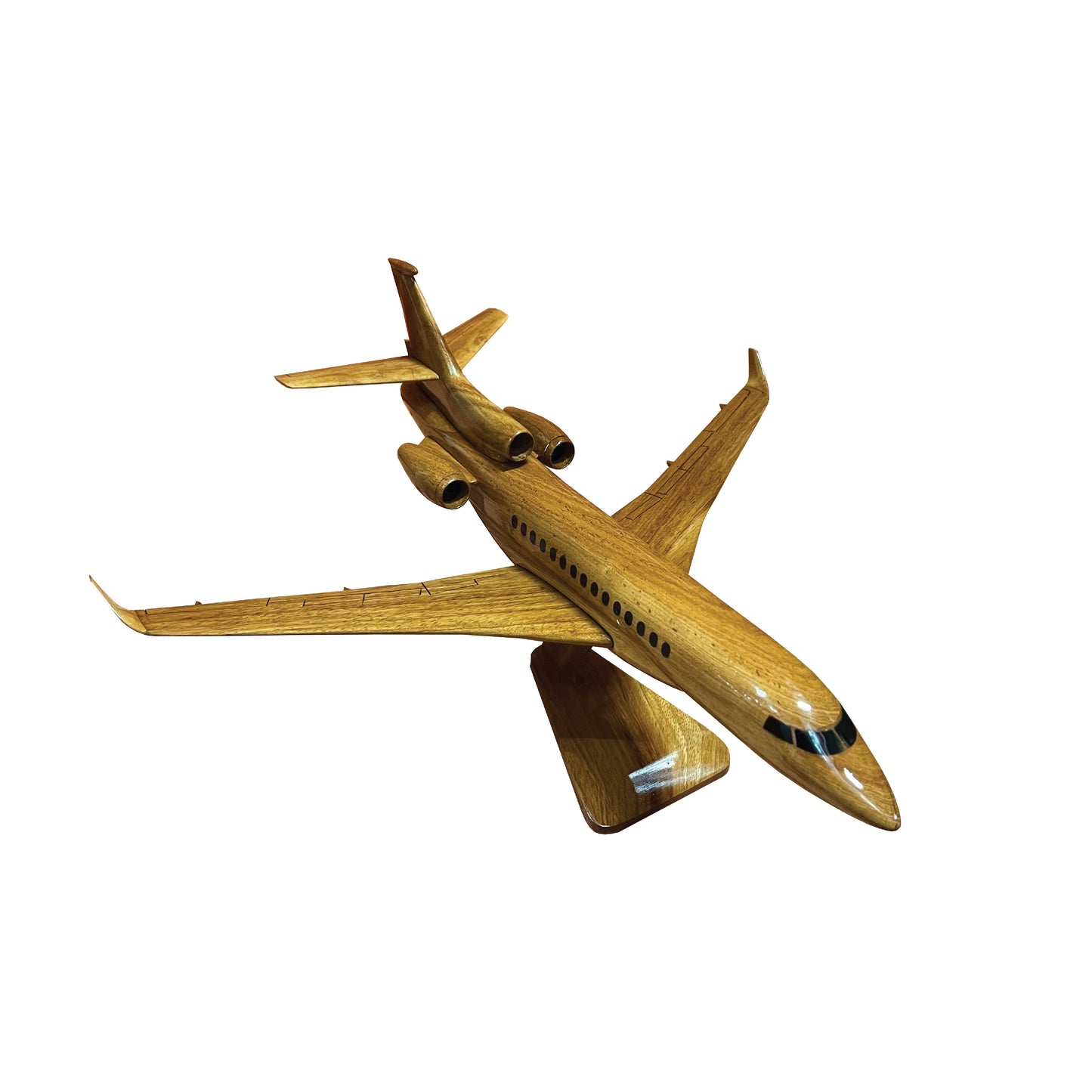 Falcon 8x  Mahogany Wood Desktop Airplanes Model