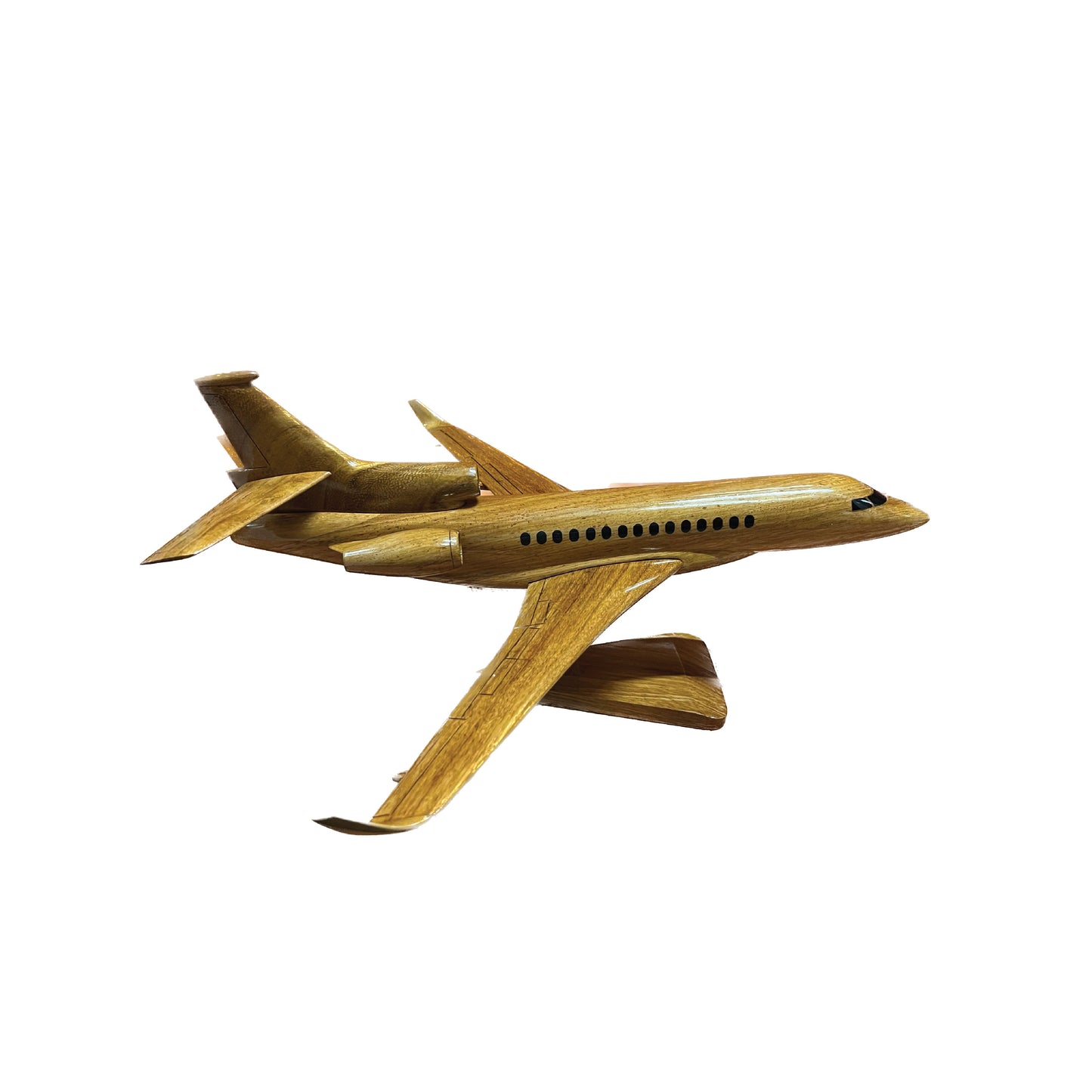 Falcon 8x  Mahogany Wood Desktop Airplanes Model