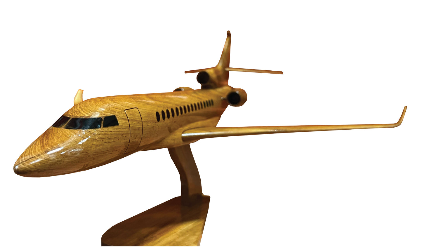 Falcon 8x  Mahogany Wood Desktop Airplanes Model