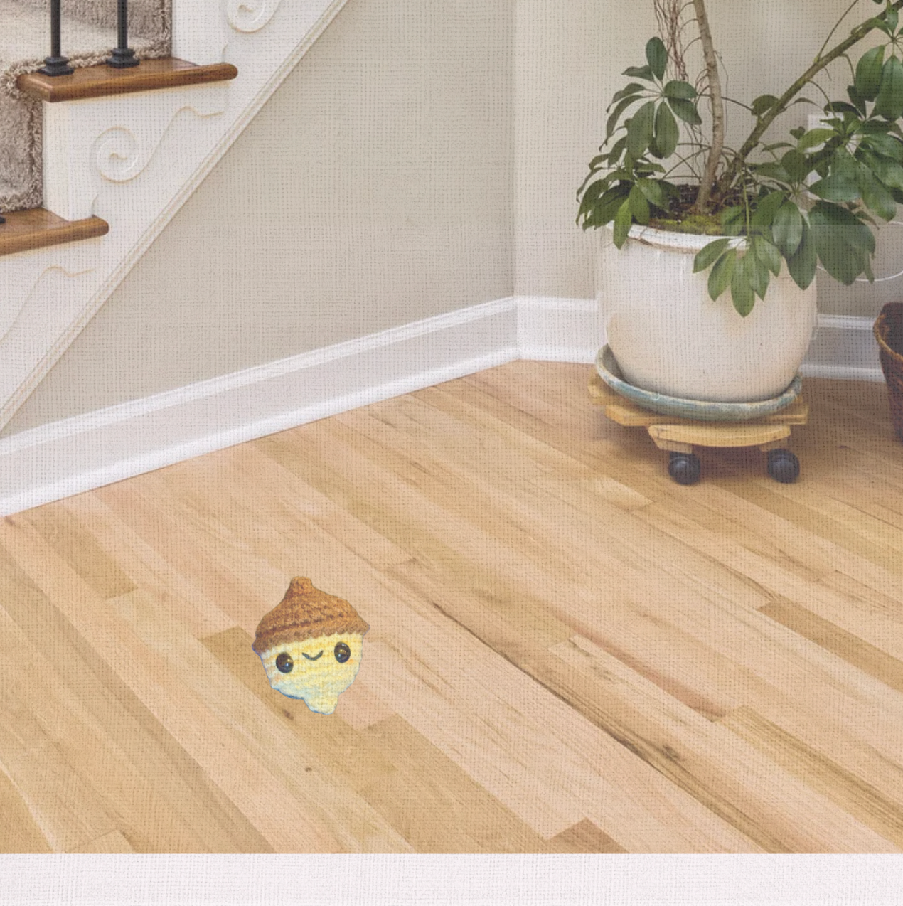 Handmade Catnip Toy | Augie the Acorn Chunkle Puff Infused with Miracle Nip Botanicals