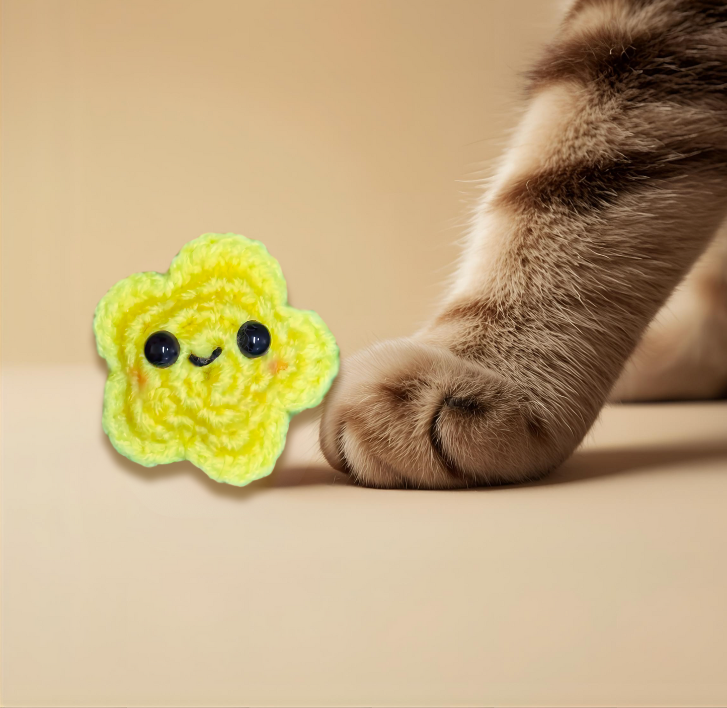 Handmade Catnip Toy | Twila L’Étoile the Celestial Chunkle Puff Infused with Miracle Nip Botanicals